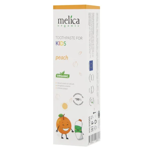 Зубна паста  Melica Organic Дитяча зі смаком персик 100мл