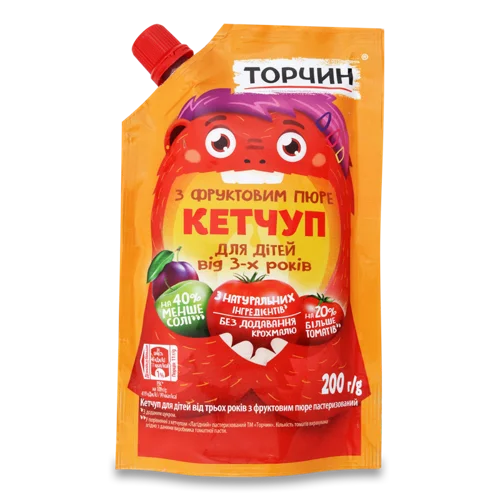 Кетчуп Дитячий З Фруктовим Пюре В/ґ, 200г