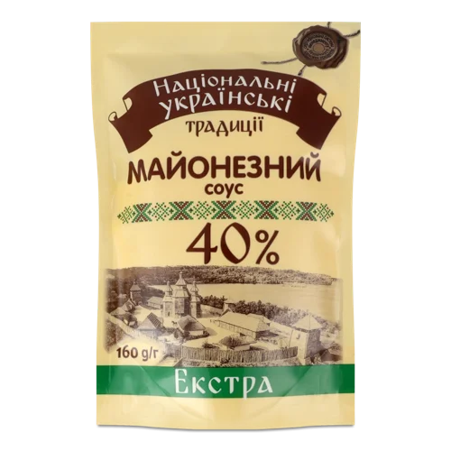 Соус Майонезний 40% Екстра Натуральний, В/ґ, 160г