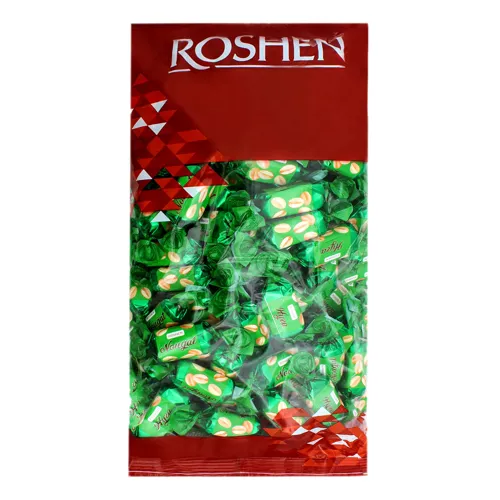 Цукерки глазуровані з арахісом та м'якою карамеллю Nougat Roshen кг
