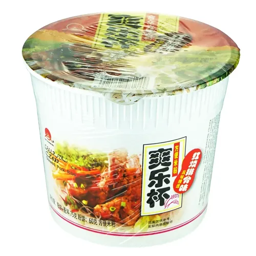 Вермішель Hezhong рисова зі смаком смажених реберець швидкого приготування 75г