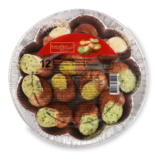 Равлики Заморожені Асорті, В/ґ, Лоток 130г