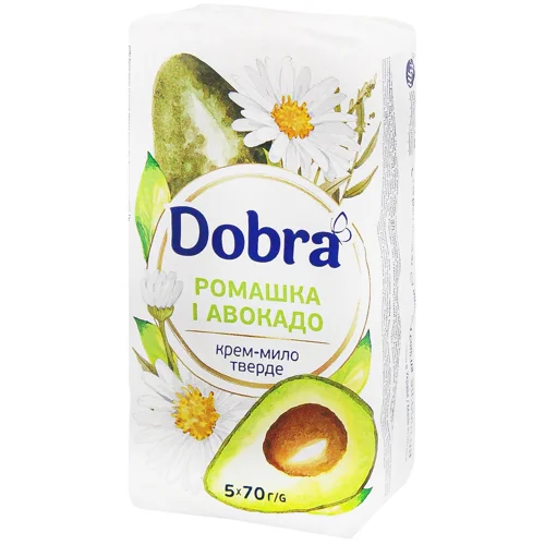 Крем-мило тверде Dobra Ромашка і авокадо 70г х 5шт