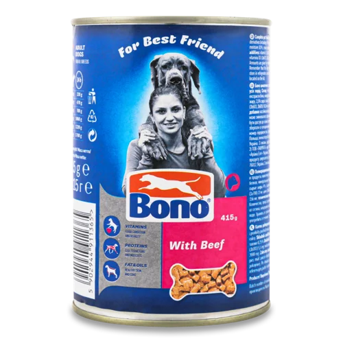 Корм Для Собак Bono В/ґ З Яловичиною, З/б 415 г