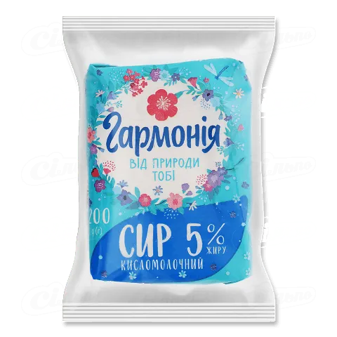 Сир кисломолочний «Гармонія» 5%, еколін, 200г