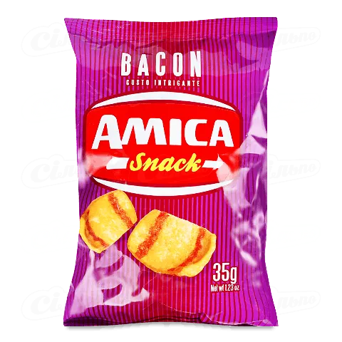 Снеки Amica кукурудзяні зі смаком бекону, 35г