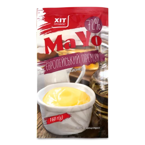 Майонез Вищого Ґатунку 72% Європейський Преміум MaYo, 160г